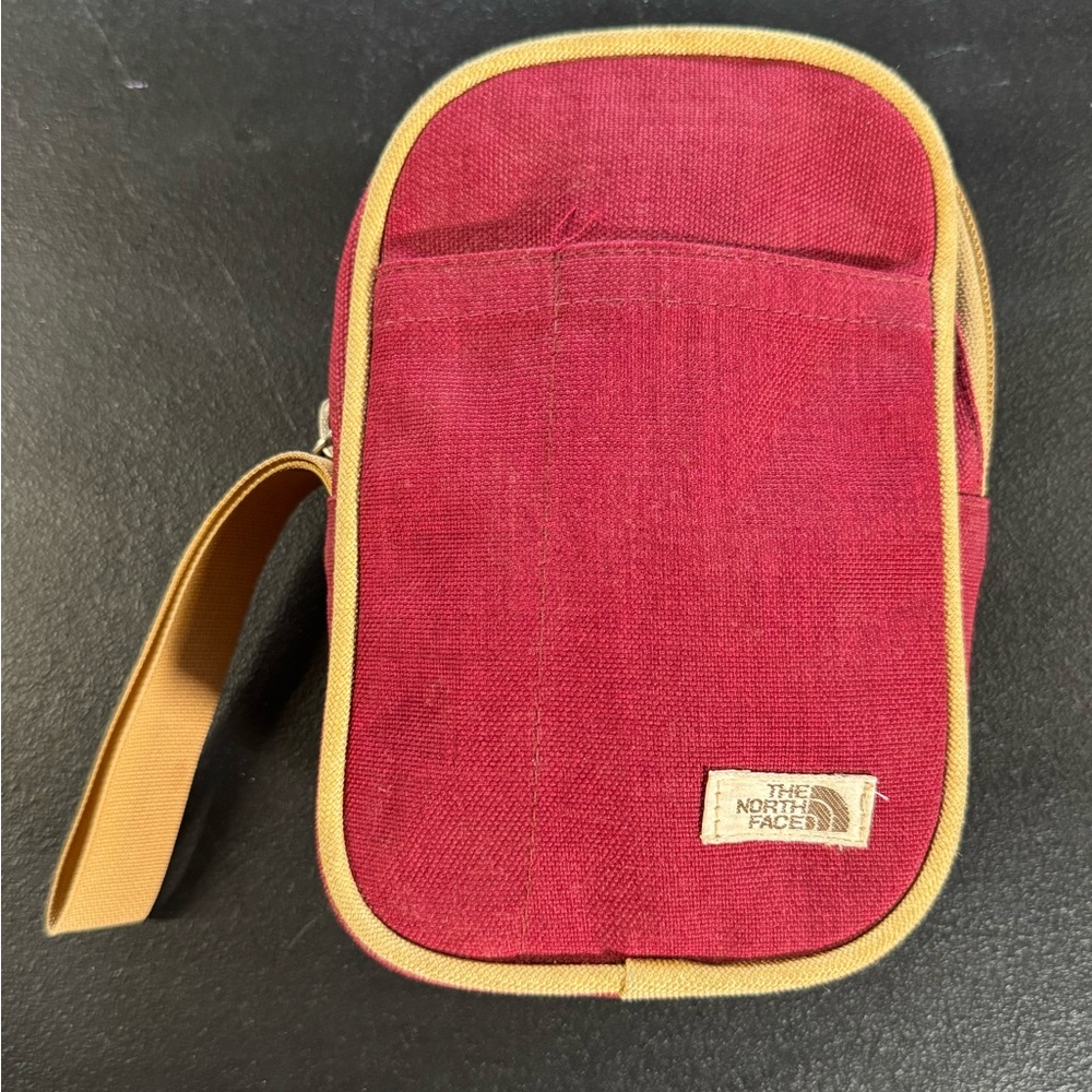 The North Face Red and Tan Belt Bag